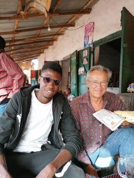 Abdoulie and Me in Soma cafe